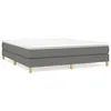 Image de vidaXL Lit Ã  sommier tapissier avec matelas Gris foncÃ© 180x200cm Tissu