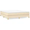Image de Lit Ã  sommier tapissier avec matelas CrÃ¨me 180x200 cm Tissu