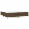 Image de vidaXL Lit Ã  sommier tapissier avec matelas Marron foncÃ© 200x200 cm