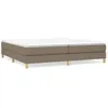 Image de vidaXL Lit Ã  sommier tapissier avec matelas Taupe 200x200 cm Tissu