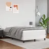 Image de vidaXL Lit Ã  sommier tapissier avec matelas Blanc 120x200cm Similicuir