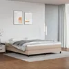 Image de vidaXL Lit Ã  sommier tapissier avec matelas Cappuccino 180x200 cm
