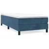 Image de vidaXL Lit Ã  sommier tapissier et matelas Bleu foncÃ© 80x200 cm Velours