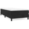 Image de Lit Ã  sommier tapissier avec matelas Noir 90x190 cm Velours