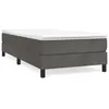 Image de vidaXL Lit Ã  sommier tapissier et matelas Gris foncÃ© 90x200 cm Velours