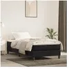 Image de Lit Ã  sommier tapissier avec matelas Noir 90x200 cm Velours