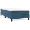 Image de vidaXL Lit Ã  sommier tapissier avec matelas Bleu foncÃ© 90x200 cm