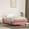 Image de vidaXL Lit Ã  sommier tapissier avec matelas Rose 100x200 cm Velours