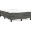 Image de vidaXL Lit Ã  sommier tapissier et matelas Gris foncÃ© 120x200cm Velours