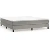 Image de vidaXL Lit Ã  sommier tapissier et matelas Gris clair 160x200cm Velours
