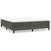Image de vidaXL Lit Ã  sommier tapissier et matelas Gris foncÃ© 160x200cm Velours