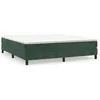 Image de vidaXL Lit Ã  sommier tapissier et matelas Vert foncÃ© 160x200cm Velours
