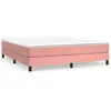 Image de vidaXL Lit Ã  sommier tapissier avec matelas Rose 180x200 cm Velours