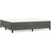 Image de vidaXL Lit Ã  sommier tapissier et matelas Gris foncÃ© 200x200cm Velours