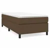 Image de vidaXL Lit Ã  sommier tapissier avec matelas Marron foncÃ© 80x200 cm