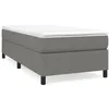Image de vidaXL Lit Ã  sommier tapissier avec matelas Gris foncÃ© 90x200 cm Tissu