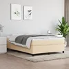 Image de vidaXL Lit Ã  sommier tapissier avec matelas CrÃ¨me 140x200 cm Tissu