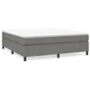 Image de vidaXL Lit Ã  sommier tapissier avec matelas Gris foncÃ© 160x200cm Tissu