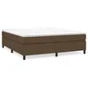 Image de vidaXL Lit Ã  sommier tapissier avec matelas Marron foncÃ© 180x200 cm