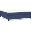 Image de vidaXL Lit Ã  sommier tapissier avec matelas Bleu 180x200 cm Tissu
