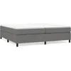 Image de vidaXL Lit Ã  sommier tapissier avec matelas Gris foncÃ© 200x200cm Tissu