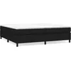 Image de vidaXL Lit Ã  sommier tapissier avec matelas Noir 200x200 cm Tissu