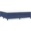 Image de vidaXL Lit Ã  sommier tapissier avec matelas Bleu 200x200 cm Tissu