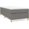 Image de vidaXL Lit Ã  sommier tapissier avec matelas Gris foncÃ© 80x200 cm Tissu