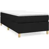 Image de vidaXL Lit Ã  sommier tapissier avec matelas Noir 90x190 cm Tissu