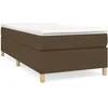 Image de vidaXL Lit Ã  sommier tapissier avec matelas Marron foncÃ© 90x190 cm