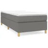 Image de vidaXL Lit Ã  sommier tapissier avec matelas Gris foncÃ© 90x200 cm Tissu