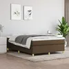 Image de vidaXL Lit Ã  sommier tapissier avec matelas Marron foncÃ© 140x200 cm