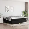 Image de vidaXL Lit Ã  sommier tapissier avec matelas Noir 180x200 cm Tissu