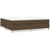 Image de vidaXL Lit Ã  sommier tapissier avec matelas Marron foncÃ© 200x200 cm