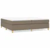 Image de vidaXL Lit Ã  sommier tapissier avec matelas Taupe 200x200 cm Tissu