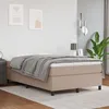 Image de vidaXL Lit Ã  sommier tapissier avec matelas Cappuccino 120x200 cm