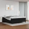 Image de vidaXL Lit Ã  sommier tapissier avec matelas Noir 180x200 cm Similicuir