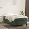 Image de vidaXL Lit Ã  sommier tapissier et matelas Vert foncÃ© 80x200 cm Velours