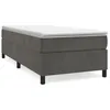 Image de vidaXL Lit Ã  sommier tapissier et matelas Gris foncÃ© 90x190 cm Velours