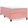 Image de vidaXL Lit Ã  sommier tapissier avec matelas Rose 90x190 cm Velours