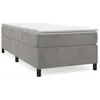 Image de vidaXL Lit Ã  sommier tapissier et matelas Gris clair 90x200 cm Velours
