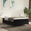 Image de vidaXL Lit Ã  sommier tapissier avec matelas Noir 140x200 cm Velours