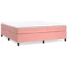 Image de vidaXL Lit Ã  sommier tapissier avec matelas Rose 160x200 cm Velours