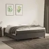 Image de vidaXL Lit Ã  sommier tapissier et matelas Gris foncÃ© 180x200cm Velours
