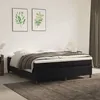 Image de vidaXL Lit Ã  sommier tapissier avec matelas Noir 180x200 cm Velours
