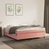 Image de vidaXL Lit Ã  sommier tapissier avec matelas Rose 180x200 cm Velours