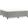 Image de vidaXL Lit Ã  sommier tapissier et matelas Gris clair 200x200cm Velours