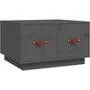 Image de vidaXL Table basse Gris 60x53x35 cm Bois massif de pin