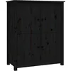 Image de vidaXL Buffet Noir 83x41,5x100 cm Bois massif de pin