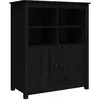 Image de vidaXL Buffet Noir 83x41,5x100 cm Bois massif de pin